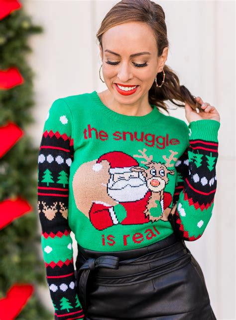 bow ugly christmas sweater|stylish ugly christmas sweater.